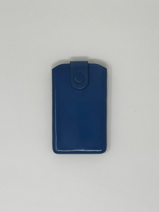Il Bussetto Business Card Holder with Sliding Flap, Navy | Tangerine NYC