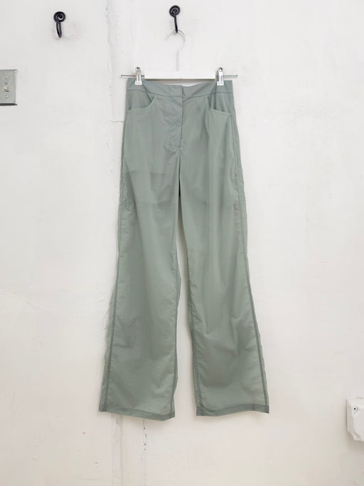 Amomento Reversible Sheer Straight Fit Pants in Mint | Tangerine NYC