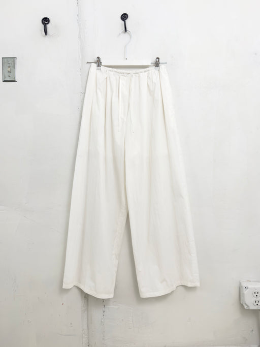 Amomento Cotton Banding Wide Pants in White | Tangerine NYC