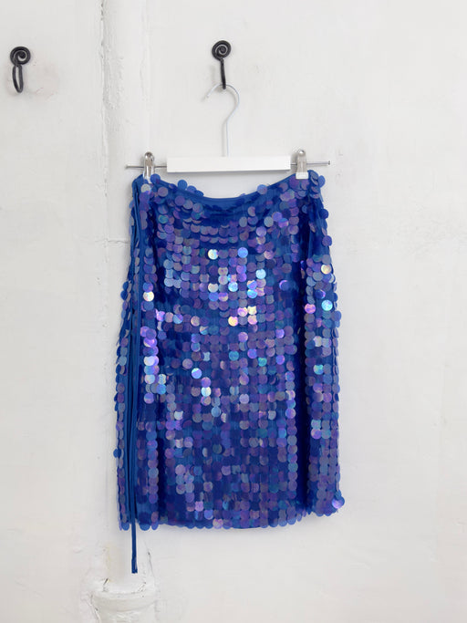 Saks Potts Marna Skirt in Deep Blue Sequin | Tangerine NYC