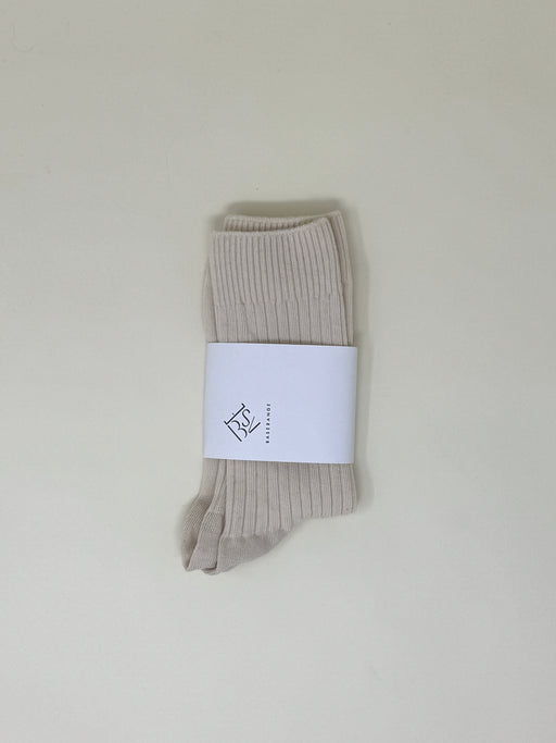 Baserange Rib Overankle Socks, Undyed | Tangerine NYC