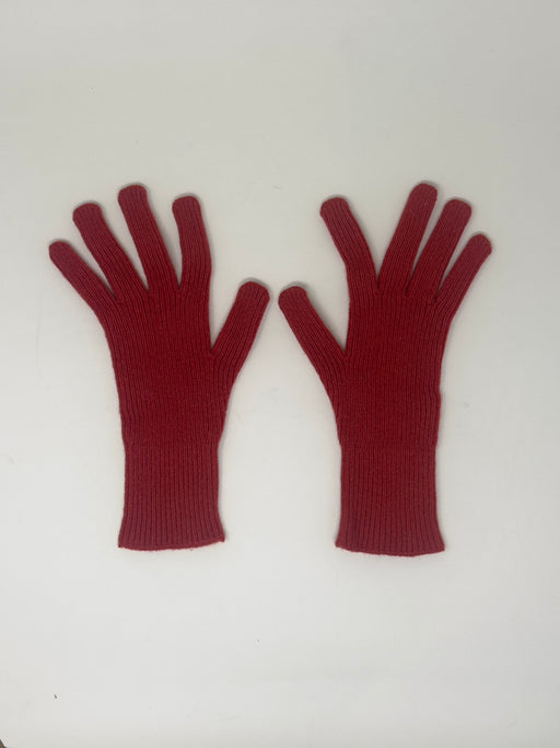 Baserange Ribbed Gloves, Melograno Red | Tangerine NYC