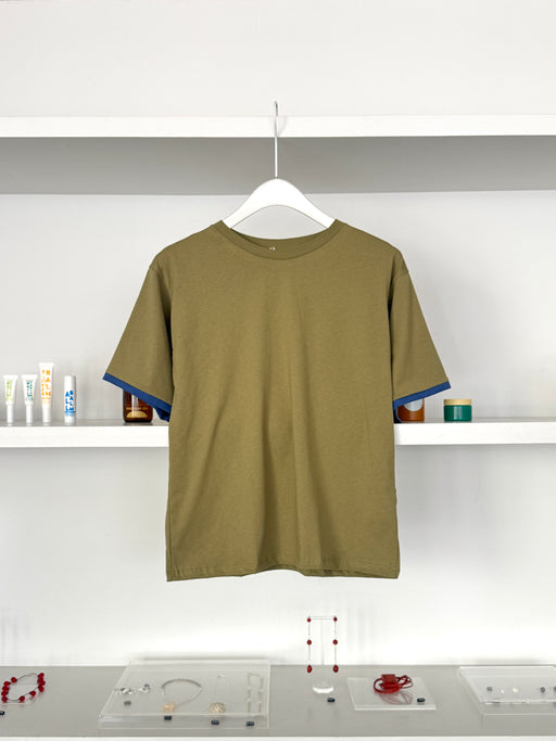 Baserange Syno Tee Shirt, Mabon Green / Finch Blue | Tangerine NYC