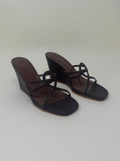 Maryam Nasir Zadeh Opera Wedge, Brun Calf | Tangerine NYC