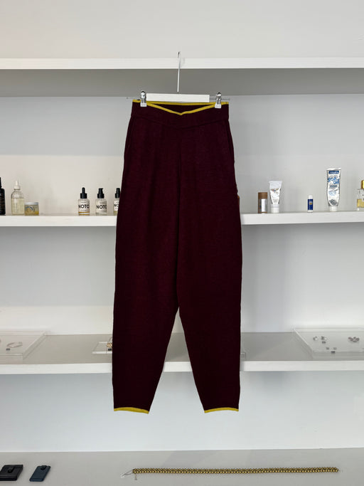 Sunnei Knit Elastic Pants, Burnt Aubergine | Tangerine NYC