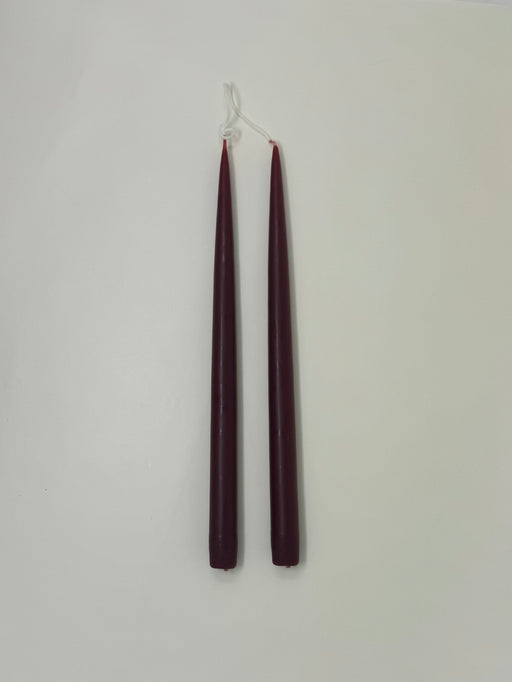 Danica Hand Dipped Taper Candles 13", Wine Red | Tangerine NYC