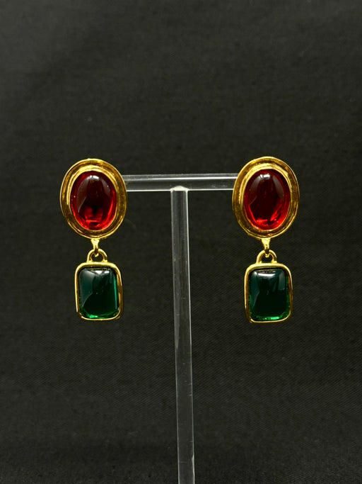 Jelly Earring, Ruby & Emerald | Tangerine NYC