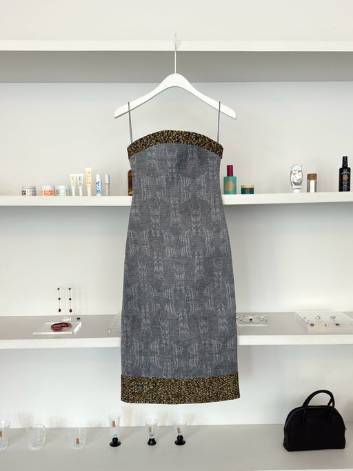 Thalia Dress, Grey & Pepper Leaf | Tangerine NYC