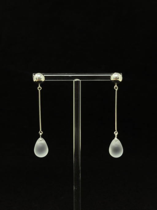 Gota Long Earrings, Frost | Tangerine NYC