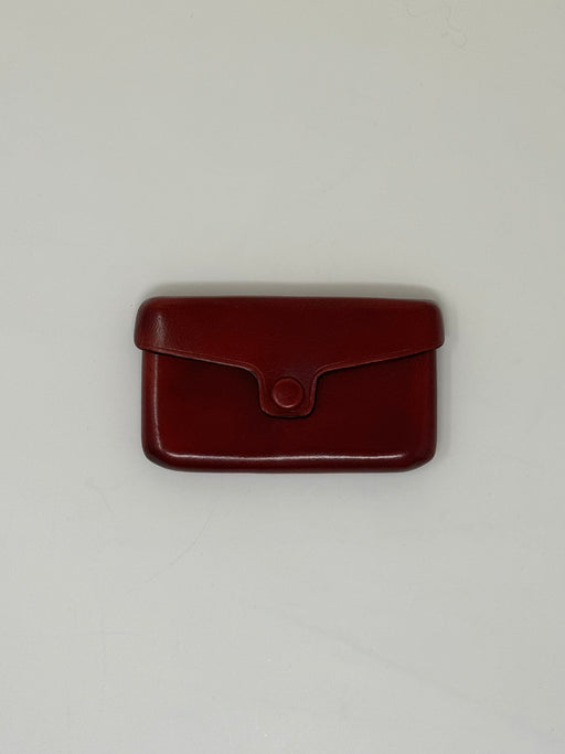 Il Bussetto Card Holder with Magnetic Closure, Coral red | Tangerine NYC