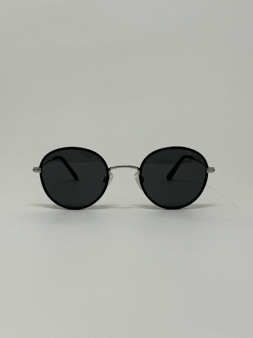 Sun Buddies Ozzy Sunglasses in Silver / Black | Tangerine NYC