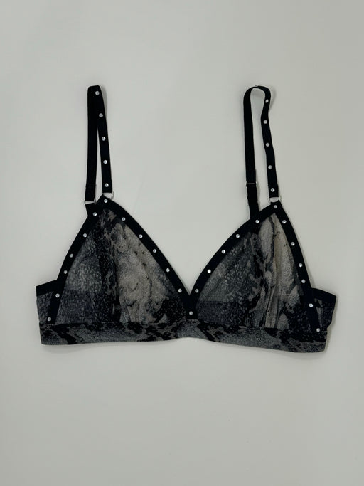 PRISCAVera Mesh Crystal Bra in Snake | Tangerine NYC