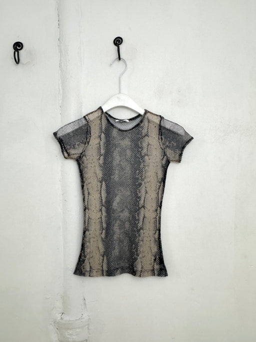 PRISCAVera Netting T-Shirt in Snake | Tangerine NYC