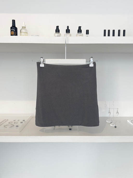 Shiny Crepe Jersey Bustier, Dolphin