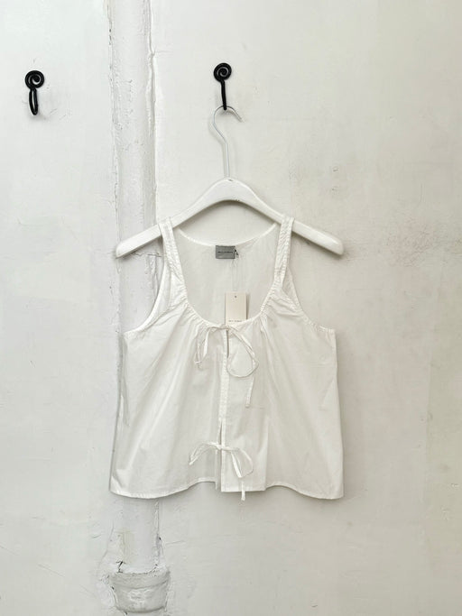 Deiji Studios Cotton Bind Top, White | Tangerine NYC