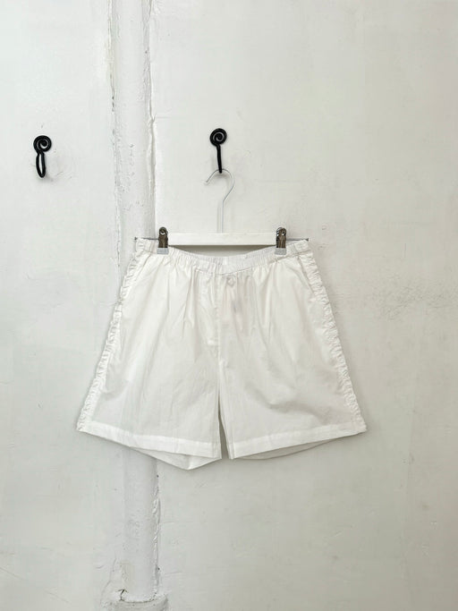 Deiji Studios Ruffle Short, White | Tangerine NYC