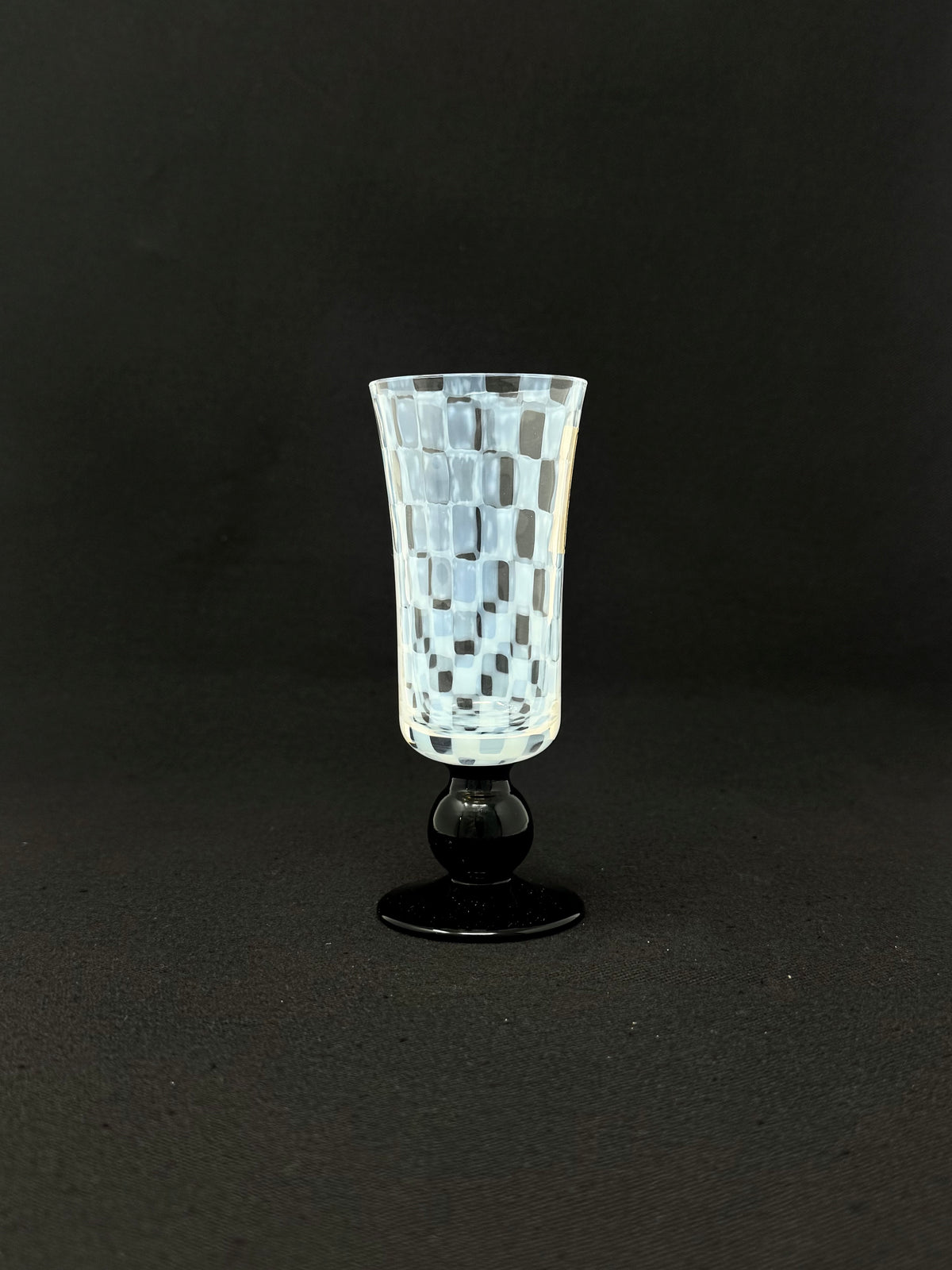 Checkered Cocktail Glass — TANGERINE