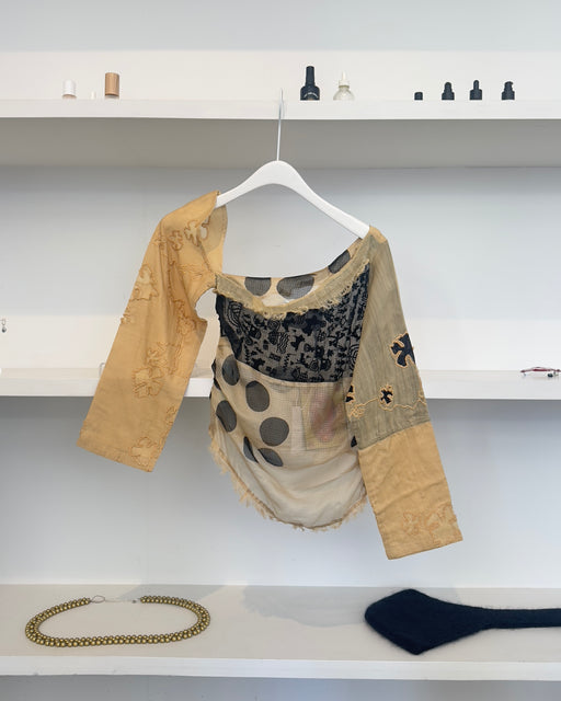 Cutwork Moon Asymmetric Fringe Top | Tangerine NYC