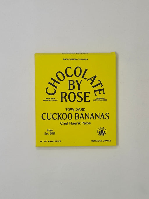 Rose Uninfused Chocolate, Cuckoo Bananas | Tangerine NYC
