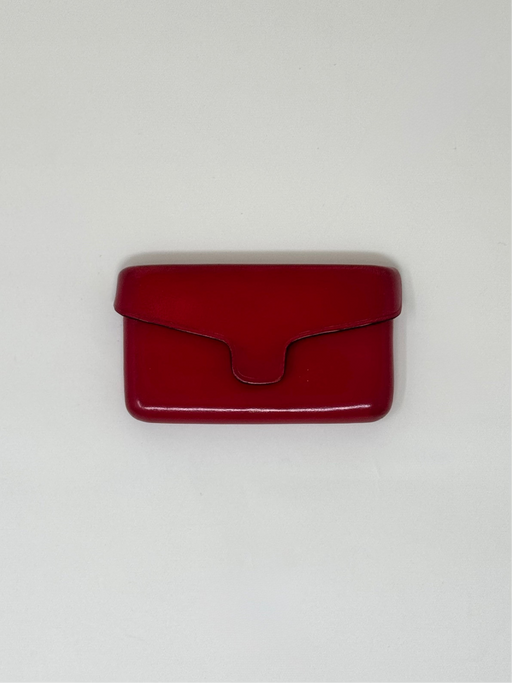 Il Bussetto Card Holder with Magnetic Closure, Red | Tangerine NYC