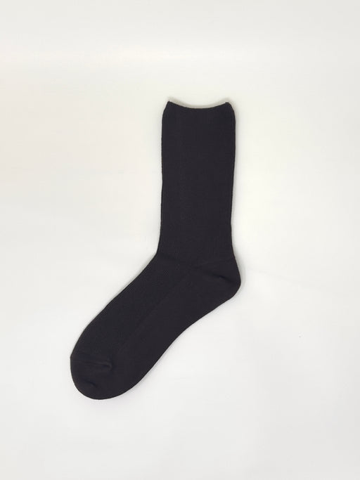 Common Garden Dark Chocolate 1x1 Rib Socks | Tangerine NYC