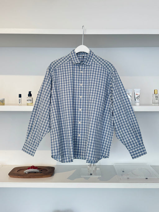 Claude Shirt, Blue Check | Tangerine NYC