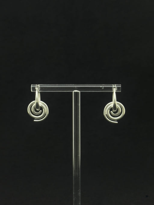 Sapir Bachar Small Whorl Hoops, Silver | Tangerine NYC