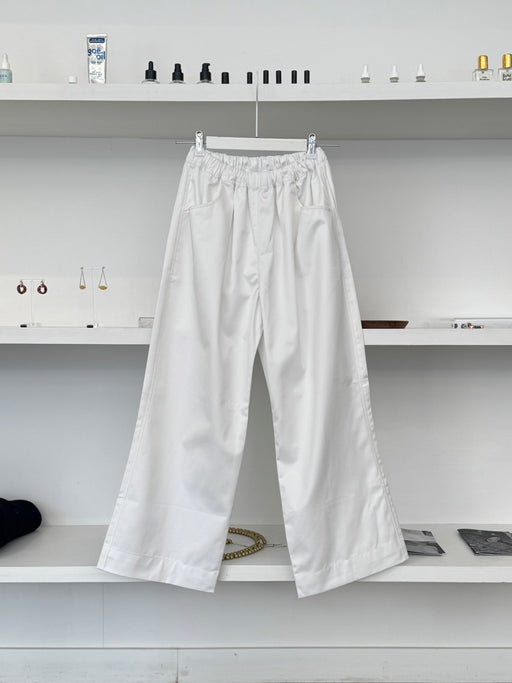 ZN ALI Bokhari Trouser, White | Tangerine NYC