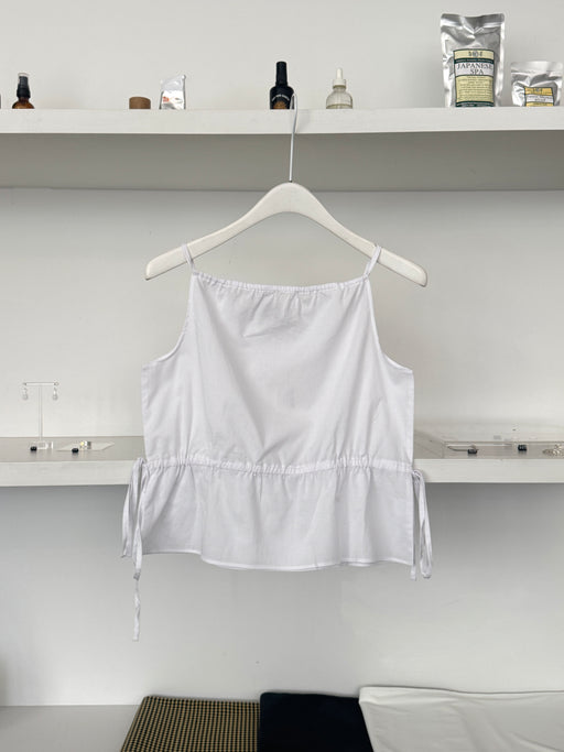 Waist Tie Top, White | Tangerine NYC