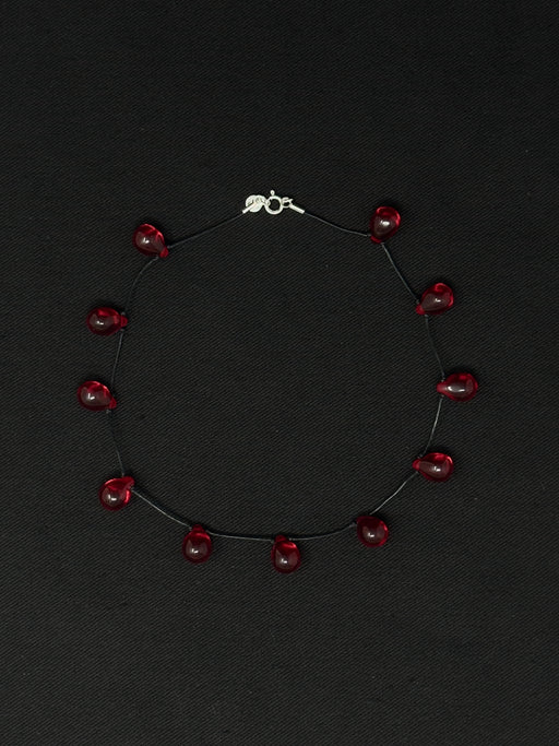 Noué Necklace, Red / black cord | Tangerine NYC