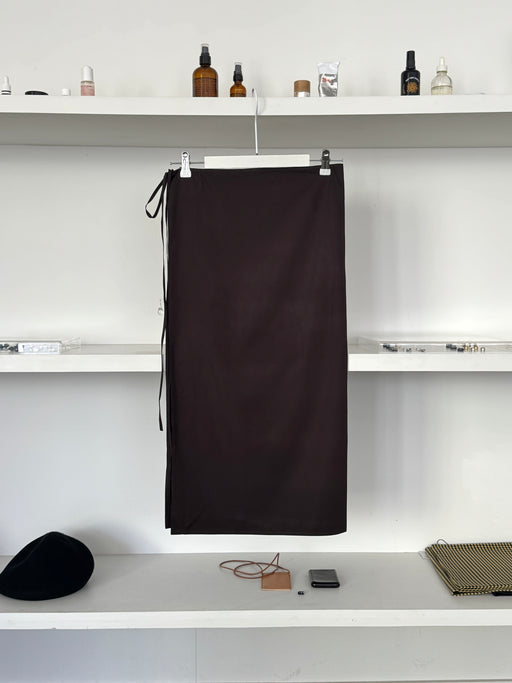 WR Parachute Long Overskirt, Mat Brown | Tangerine NYC