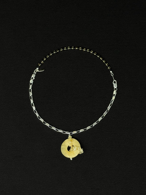 Santangelo Basta Anklet / Necklace, Yellow Calcite | Tangerine NYC
