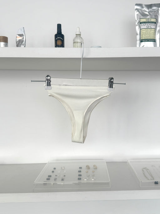 Oscalito Pure Silk Mid Rise Brief, Ivory | Tangerine NYC