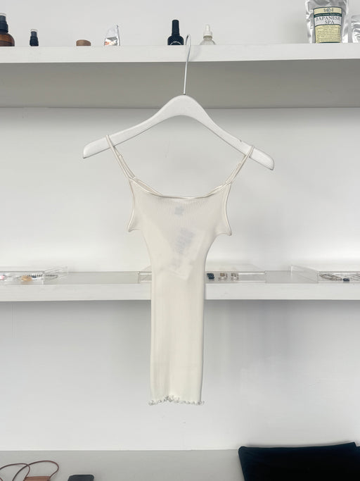 Oscalito Pure Silk Camisole Top, Ivory | Tangerine NYC
