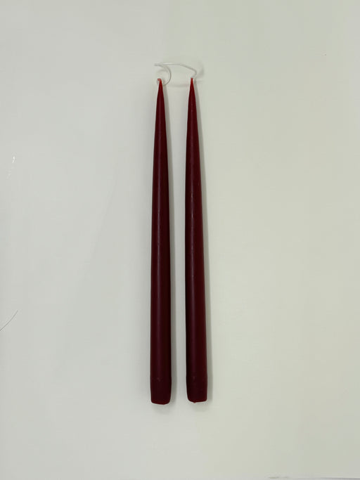 Danica Hand Dipped Taper Candles 13", Wine Red | Tangerine NYC