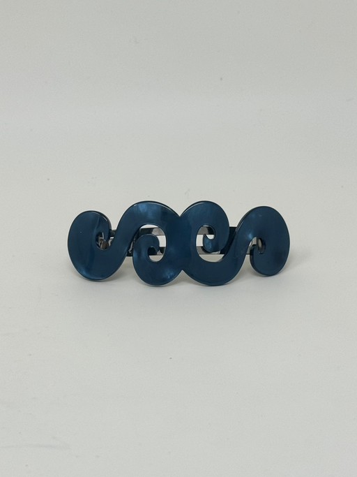 Merrma Spiral Barrette, Blue | Tangerine NYC